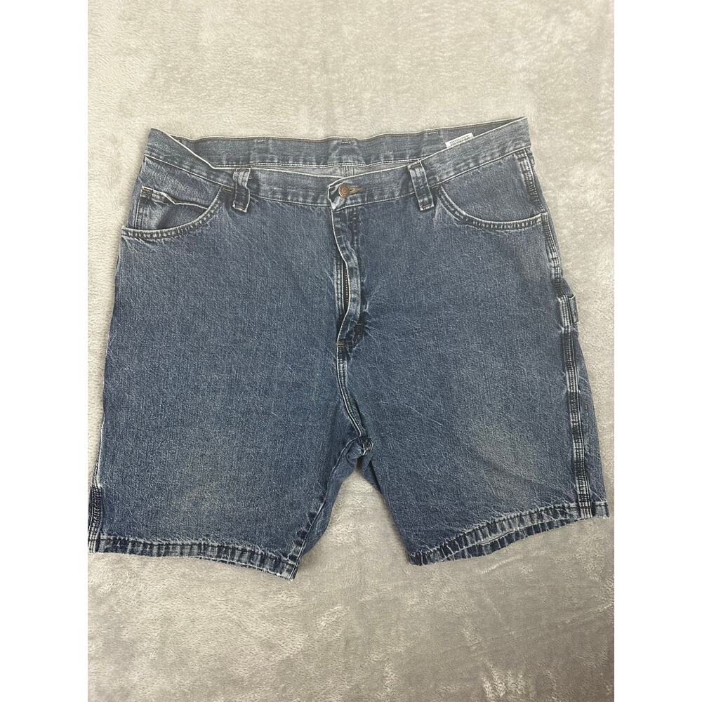 Wrangler Mens Carpenter Denim Shorts Jorts Size 40 Baggy Loose Fit Y2K